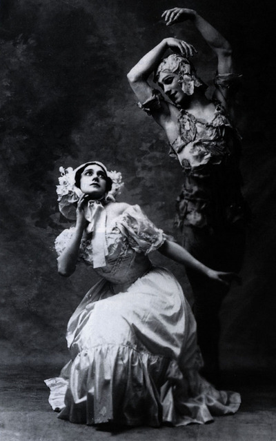 Tamara Karsavina and Vaslav Nijinsky in Le Spectre de la rose, Ballets Russes, 1911