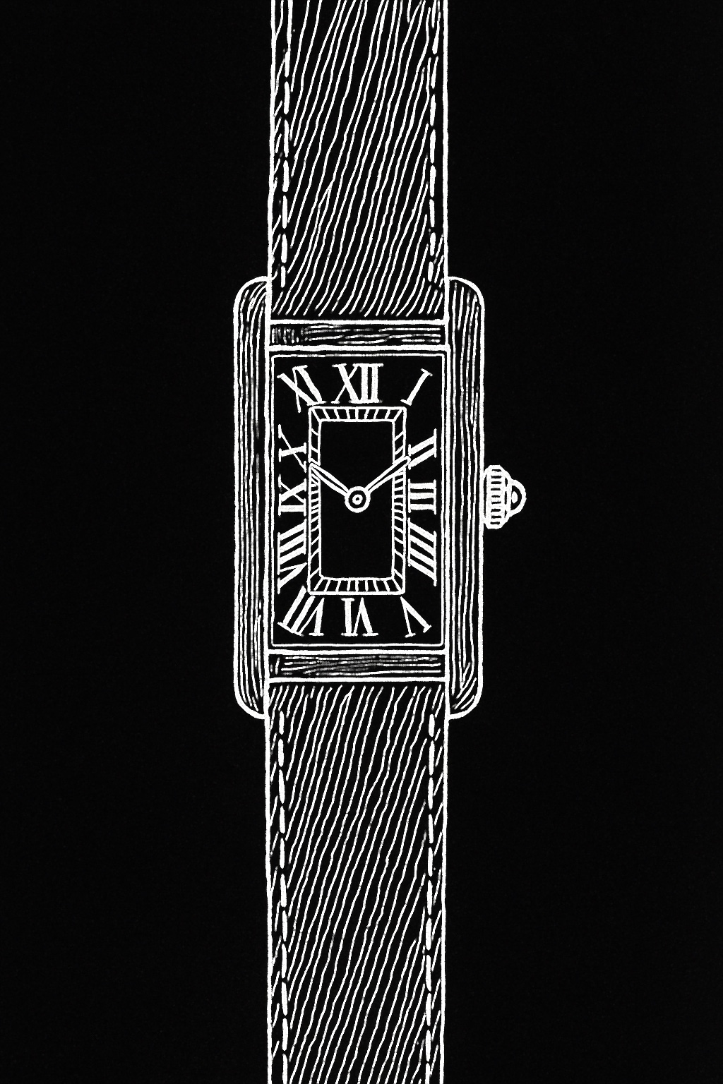 Blueprint illustration of Cartier cintree