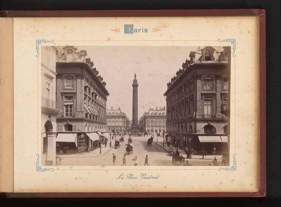 Place Vendôme, Paris, c.1900 — the square at the heart of the luxury jewellery trade, near Cartier's premises at 13 rue de la Paix
