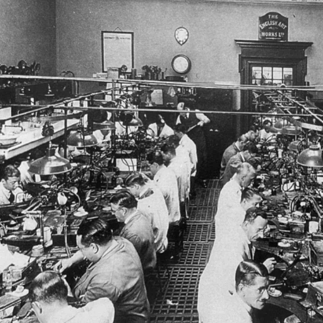 The English Art Works Ltd workshop floor, 1930