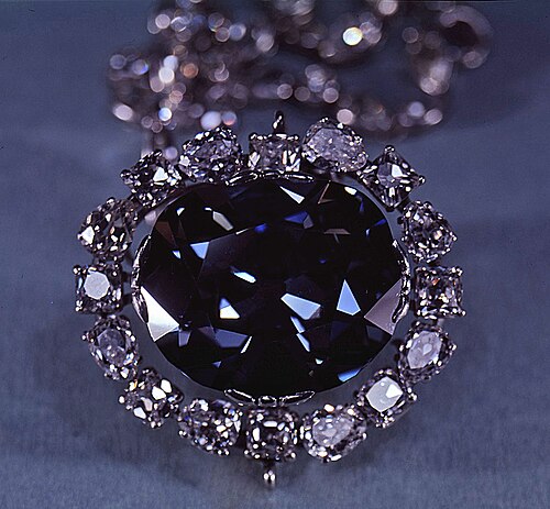 The Hope Diamond, photographed by Victor Krantz for the Smithsonian Institution