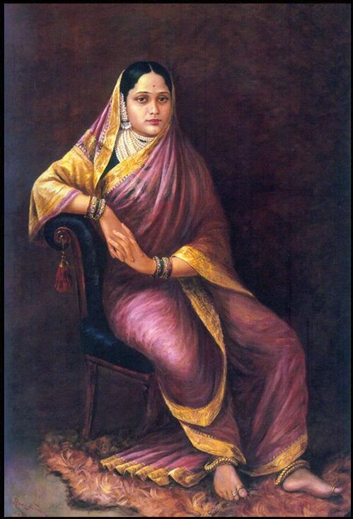 Maharani Chimnabai II of Baroda, painted by Raja Ravi Varma