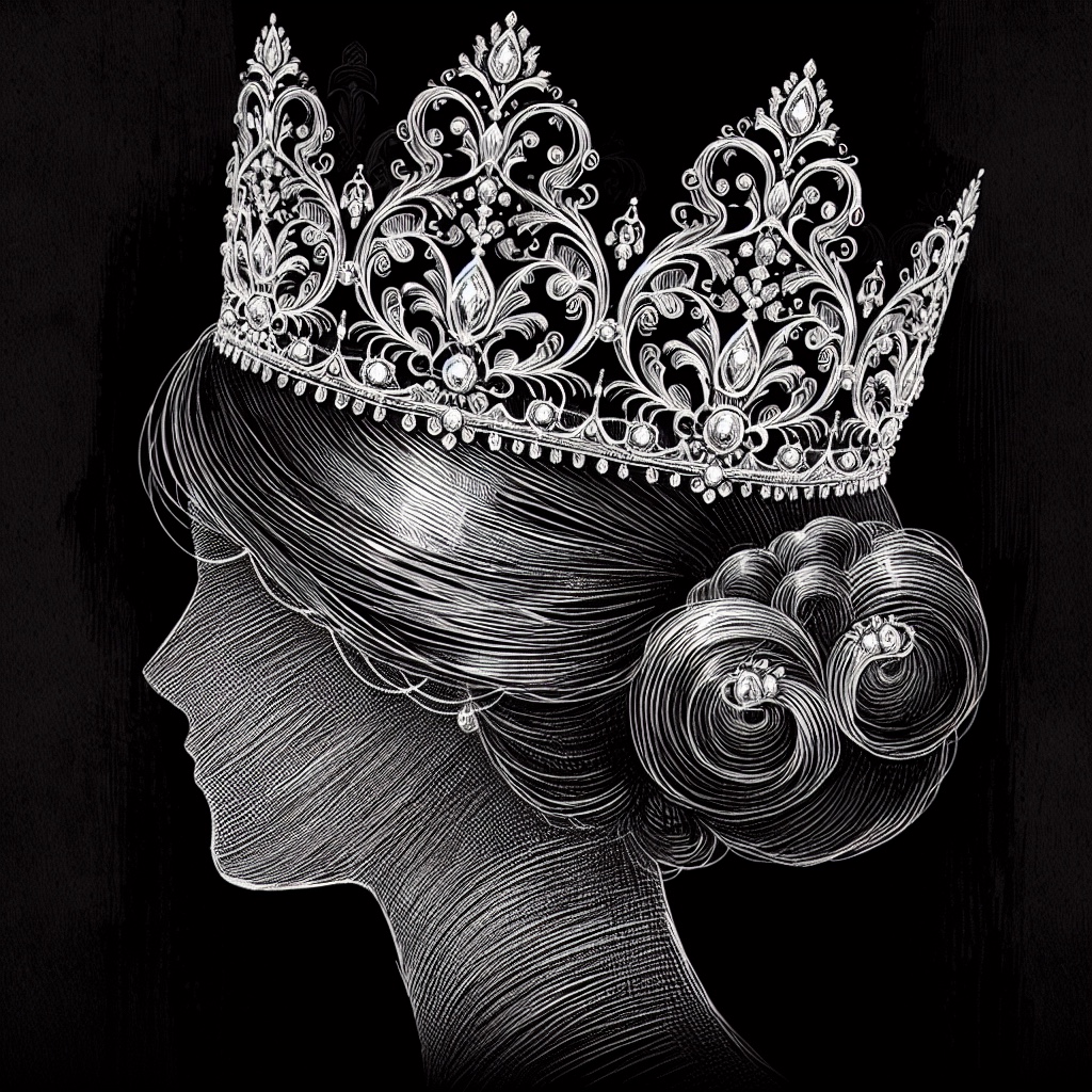 Blueprint illustration of the Nancy Astor Tiara