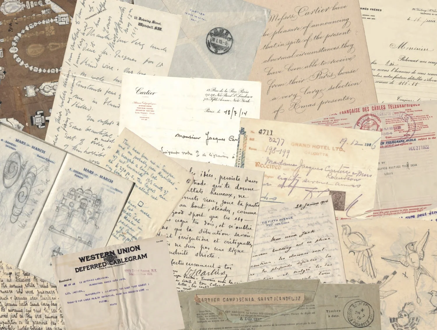 Historic Cartier family letters and documents